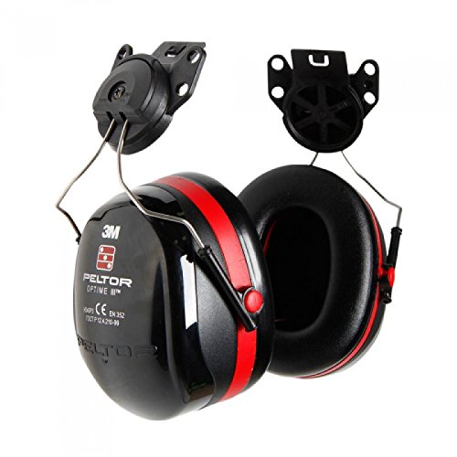 3M PELTOR Optime III Helmet Mounted Ear Muffs H540P3G-413-SV, 34 dB