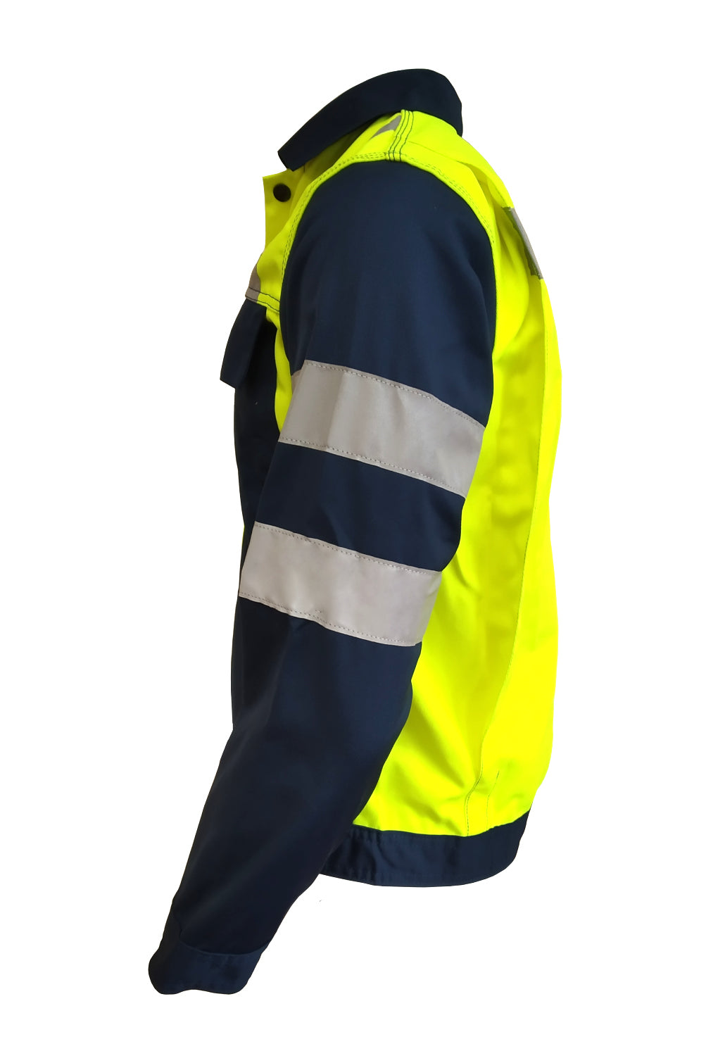 Wenaas 45821-125-530 Two Tone Drivers Jacket Polycotton High Visibility Yellow-Navy