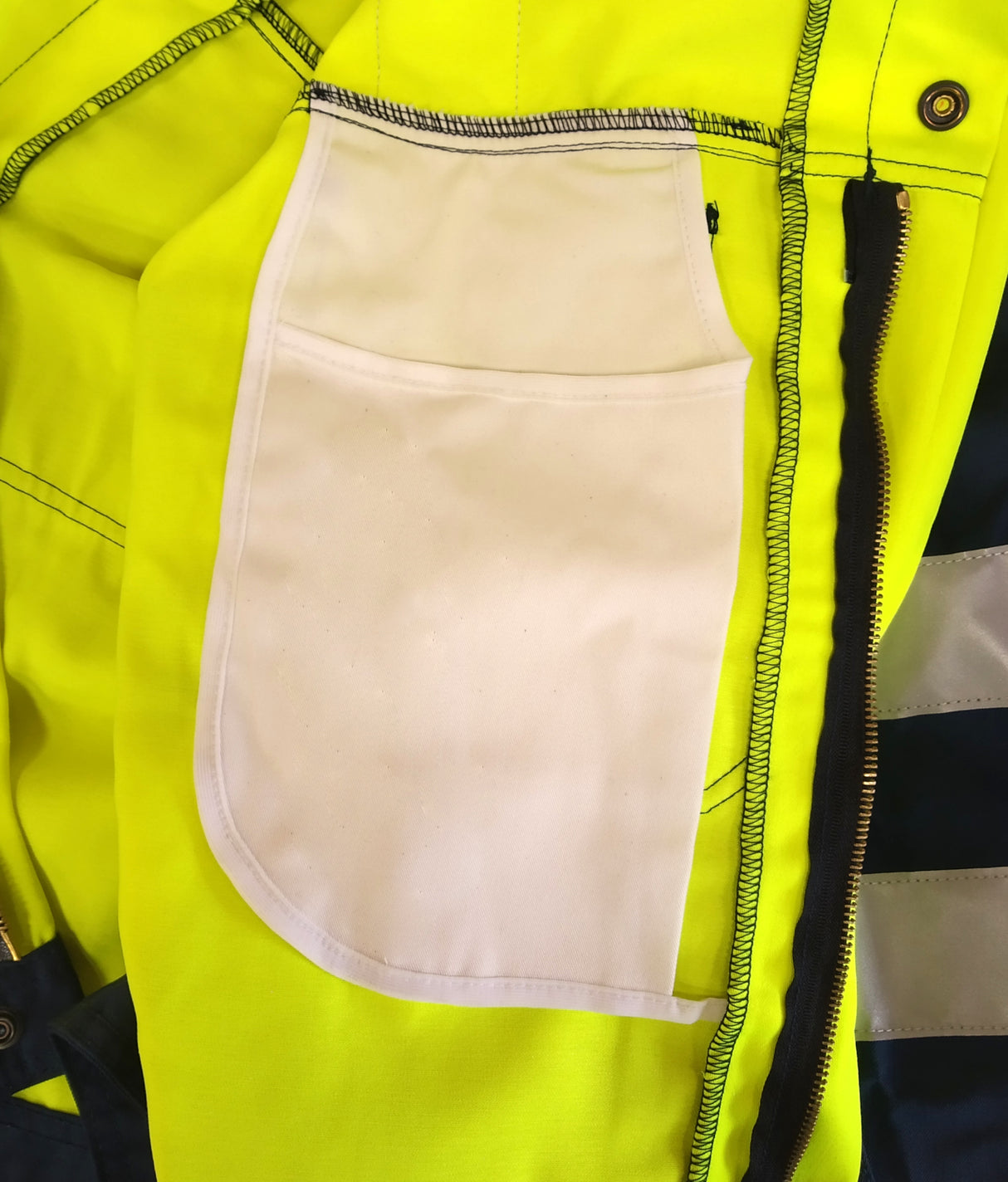 Wenaas 45821-125-530 Two Tone Drivers Jacket Polycotton High Visibility Yellow-Navy