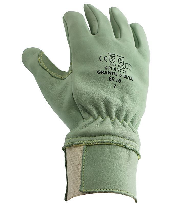 Polyco Granite 5 Beta Cut Resistant Leather Kevlar® Reinforced Work Gloves