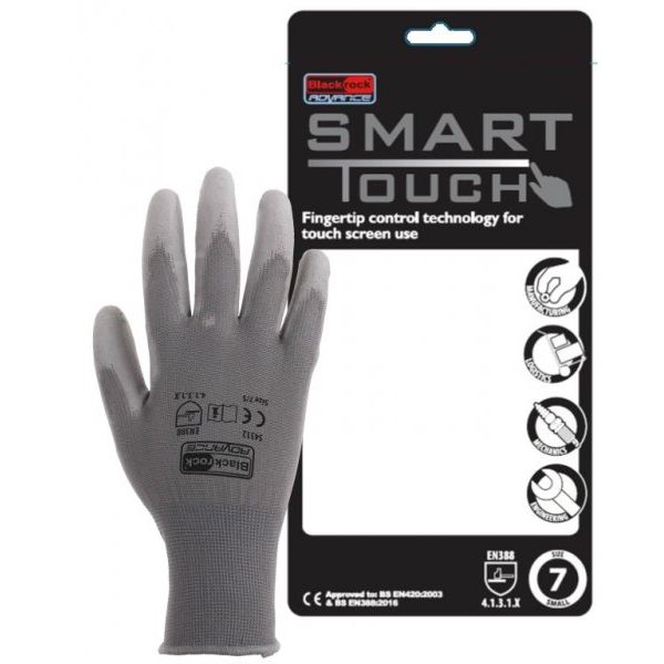 Blackrock 54312 Smart Touch Work Gloves PU Coated Touchscreen Friendly