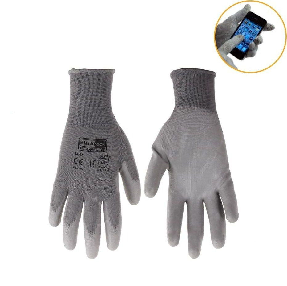 Blackrock 54312 Smart Touch Work Gloves PU Coated Touchscreen Friendly