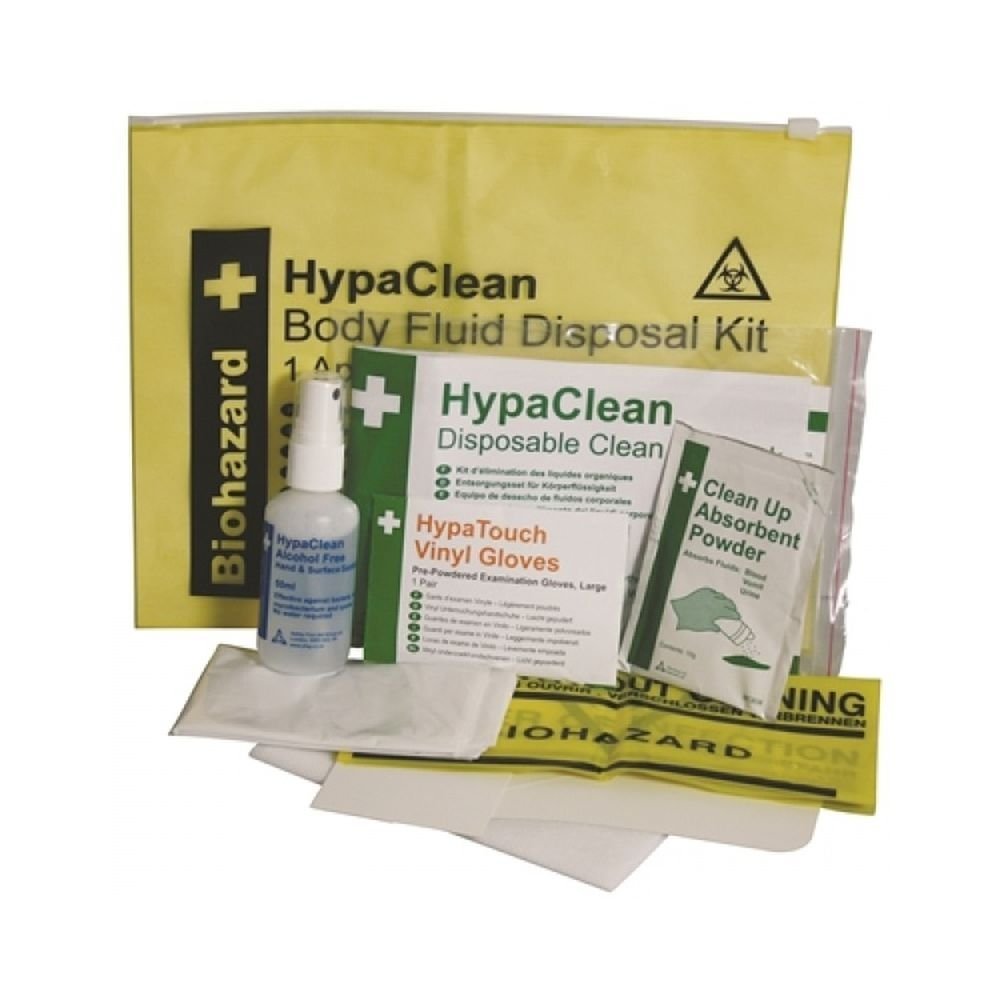 HypaClean K418A Safety Emergency Rescue First Aid Body Fluid Disposal Kit