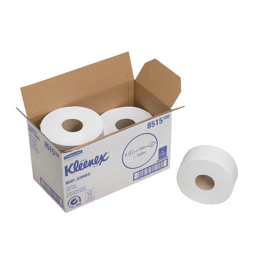 Kimberly Clark Kleenex Jumbo Toilet Tissues Roll Case of 6