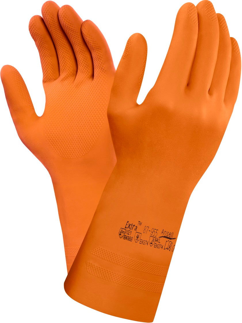 Ansell 87-955 AlphaTec® Natural Rubber Latex Gauntlets Size 7