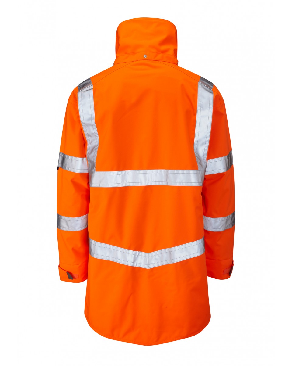 Leo Workwear Clovelly A04 Executive Anorak Windproof Waterproof Orange