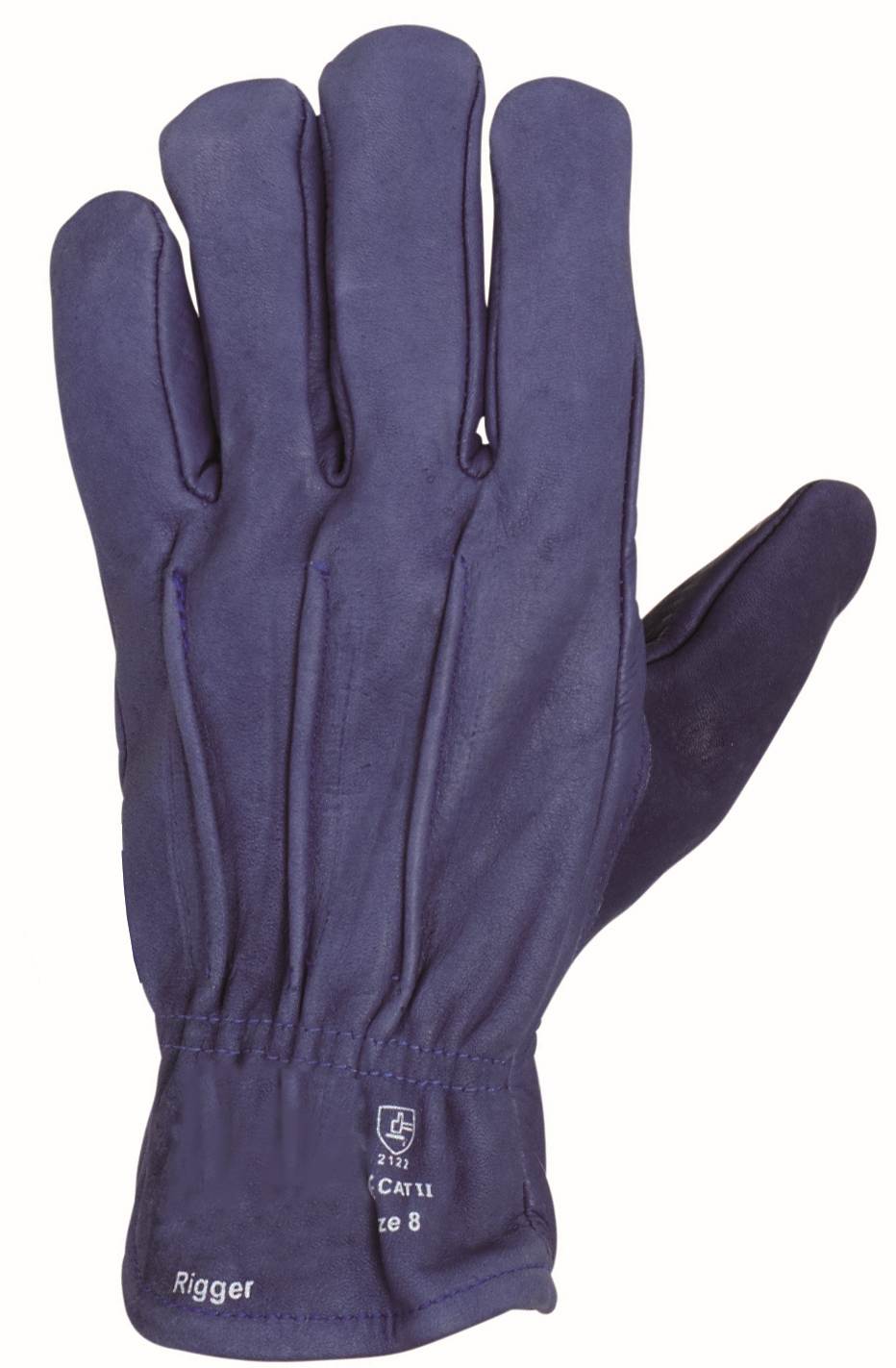 Arvello Navy Leather Driver Style Work Gloves EN 388