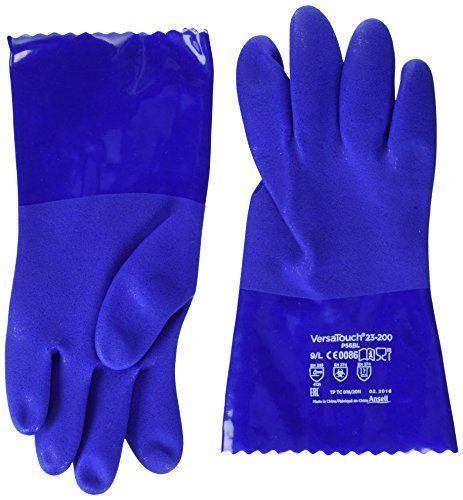 Ansell Versatouch 23-200 PVC Supported Chemical Resistant Gauntlet, Size - Large