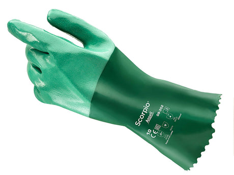 Ansell Scorpio 08-352 Neoprene Coating on Interlock Knit Liner Wet Grip Gauntlet, Size  8