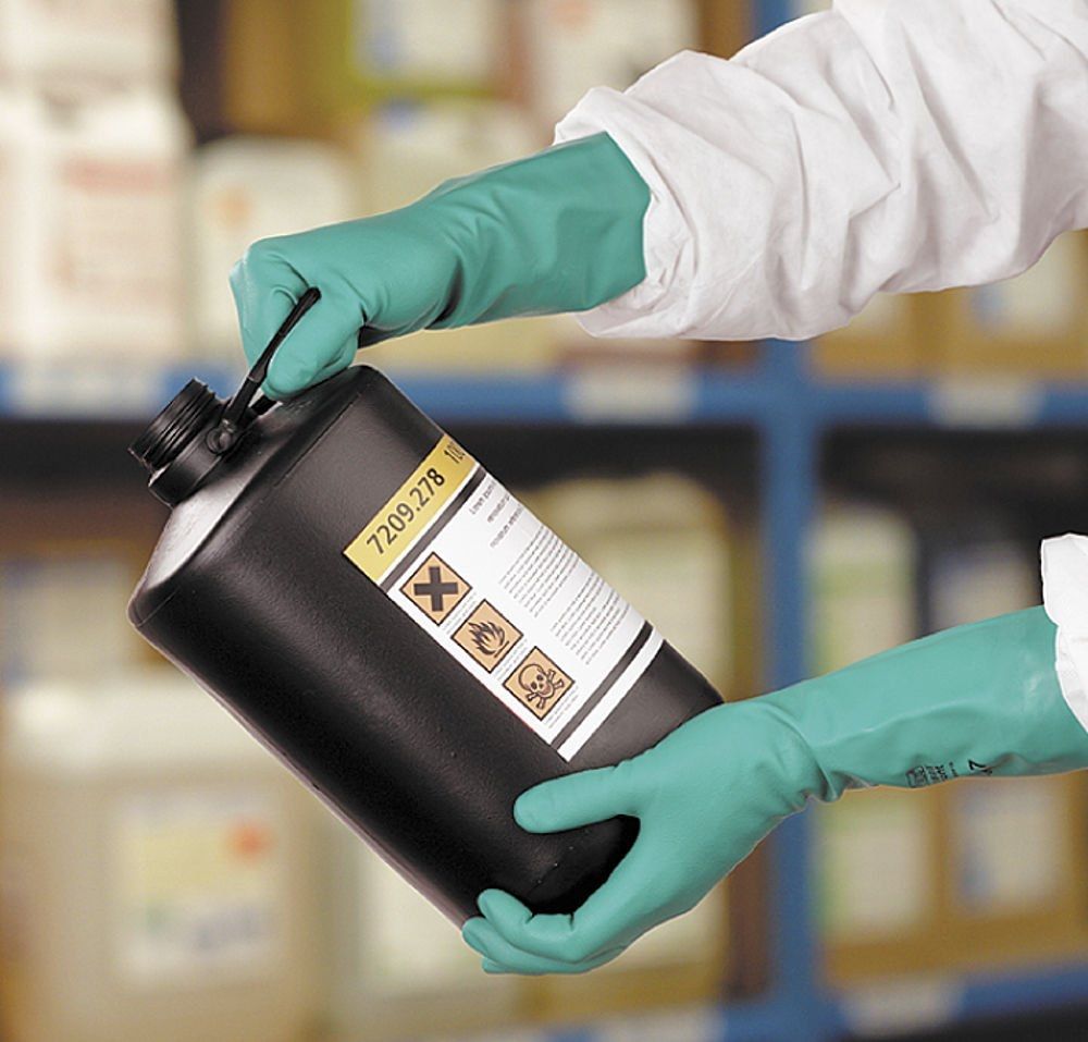 Ansell Solvex 37-655 Chemical Resistant Nitrile Glove Size 10