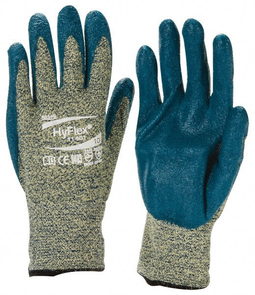 Ansell 11-501 HyFlex Cut Resistant Work Glove Kevlar Palm Coated