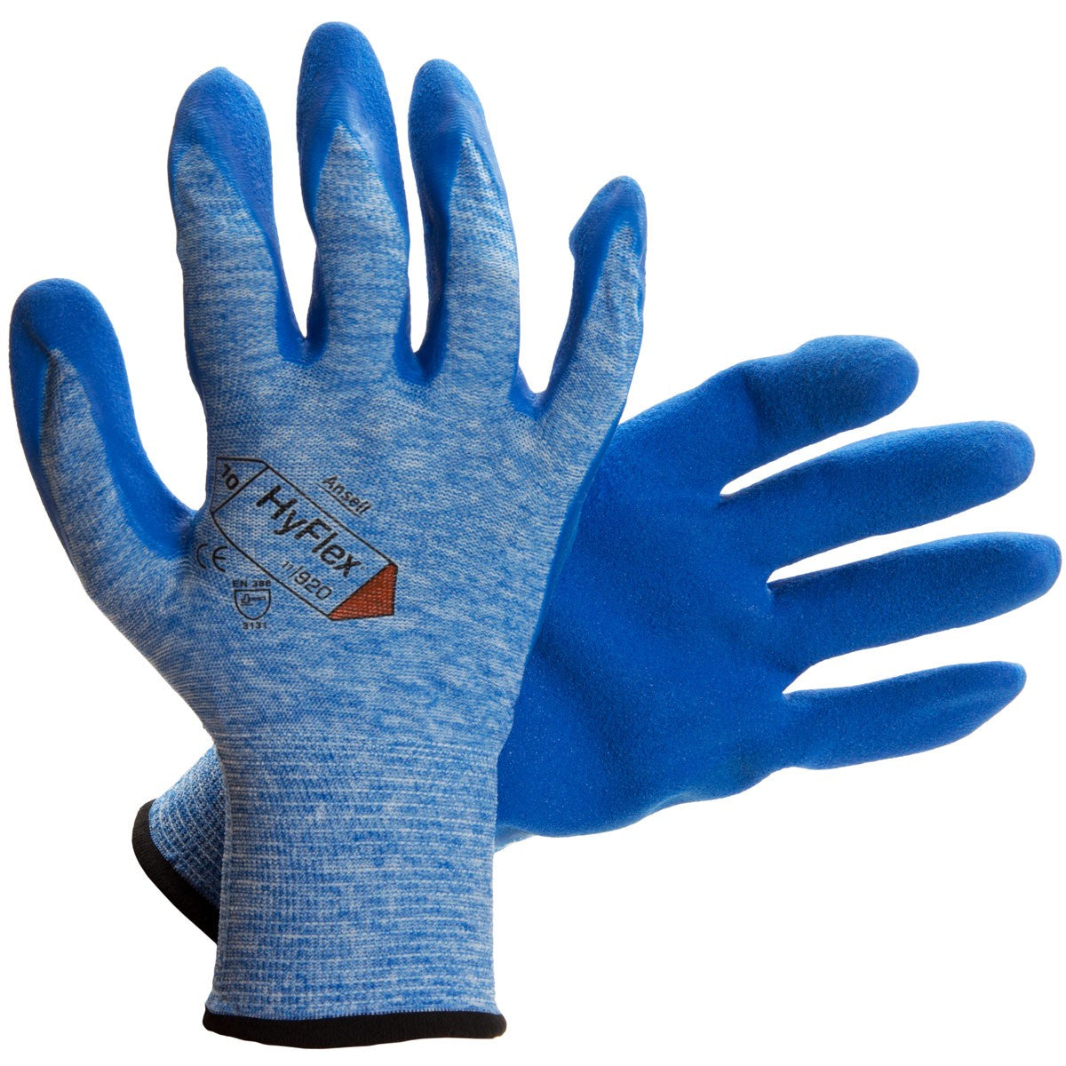 Ansell HyFlex 11-920 Palm Coated General Handling Glove Blue