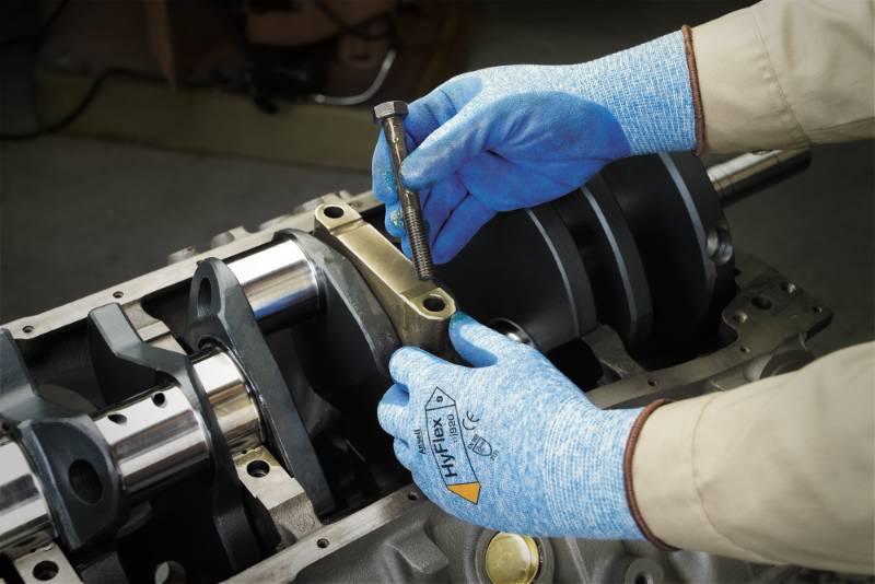 Ansell HyFlex 11-920 Palm Coated General Handling Glove Blue