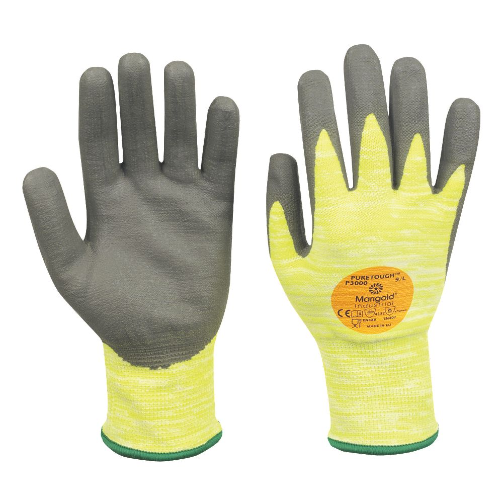 Marigold Puretough P3000 11-423 Work Gloves Level 3 Cut Resistant Nitrile Palm Coating