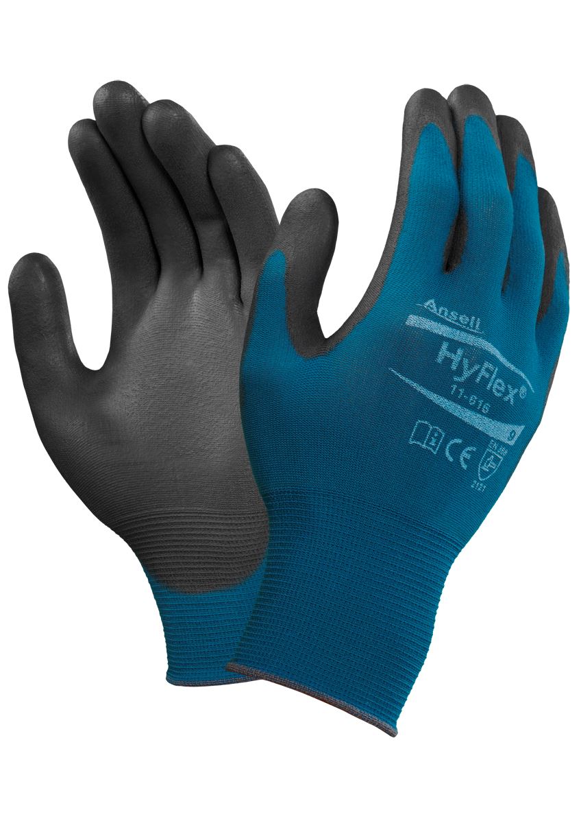 Ansell 11-616 HyFlex lightweight 18-Gauge Glove General Handling High Grip
