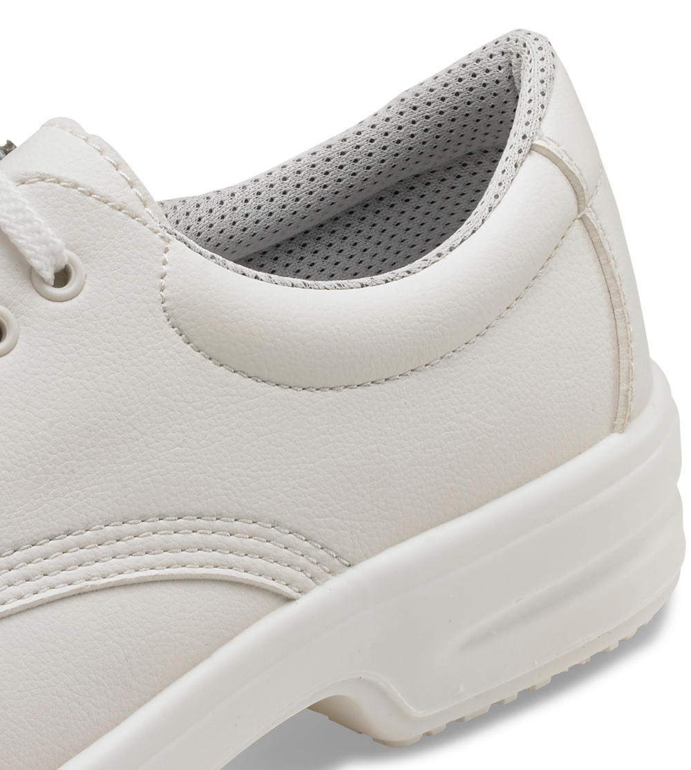 B-Click D211 Micro-Fibre S1 Safety Tie Shoe White