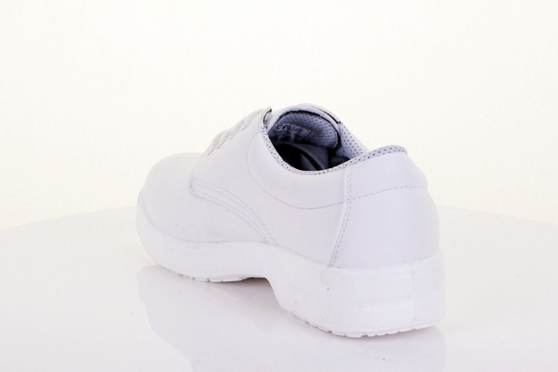 B-Click D211 Micro-Fibre S1 Safety Tie Shoe White