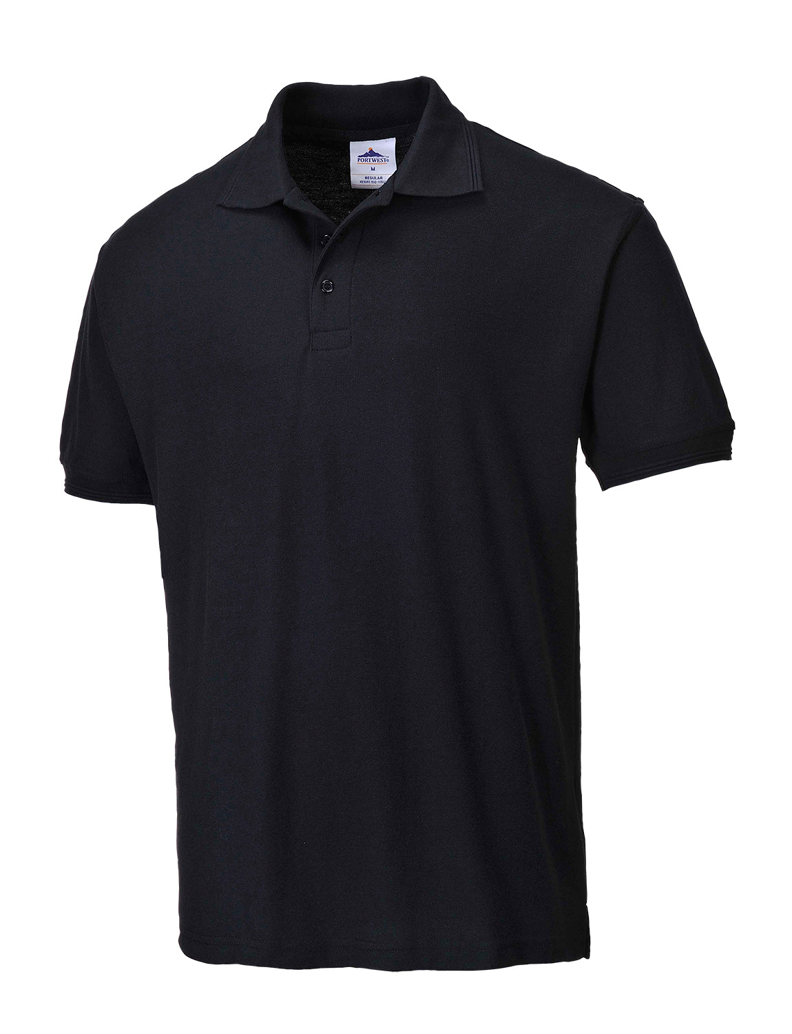Portwest B210 Naples Polycotton Men Polo Shirt Black