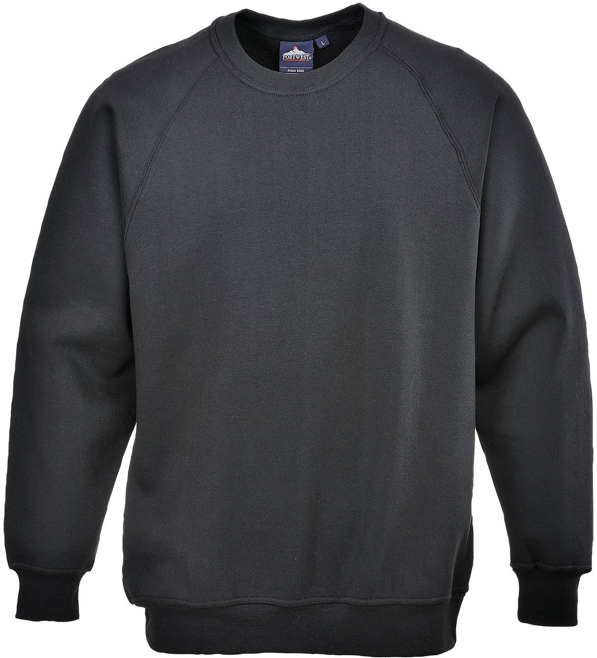 Portwest B300 Roma Sweatshirt Polycotton Black
