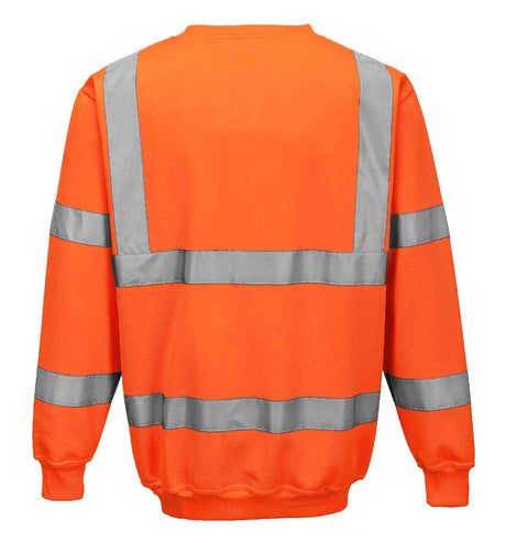 Portwest B303 Men Polycotton Reflective Tape Hi Vis Sweatshirt Orange