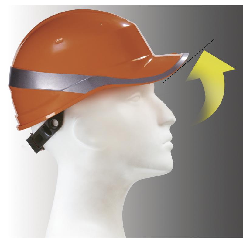 Delta Plus Diamond V Safety Helmet Baseball Cap Shaped Orange
