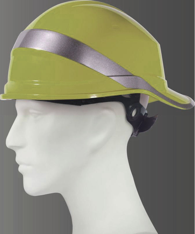 Delta Plus Diamond V Safety Helmet Baseball Cap Shaped Yellow