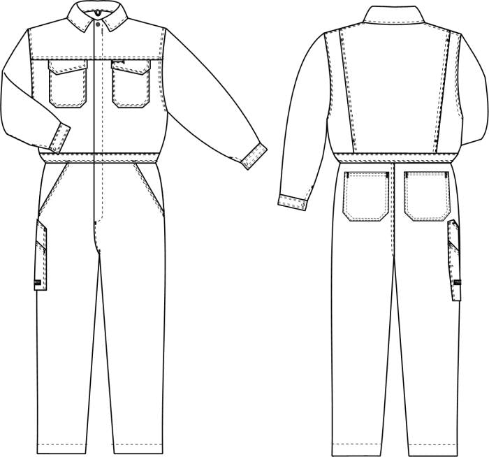 Tranemo 1110 Comfort Light Men Coverall Polycotton Grey