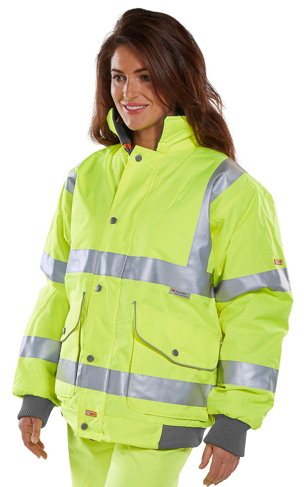 Beeswift BD75SY Hi Vis Class-3 Waterproof Rain Bomber Jacket