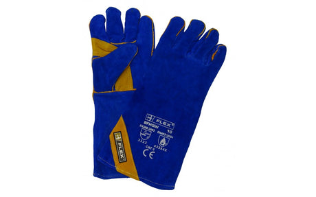 Beeswift BFHQW Men Welding Gauntlets Blue Gold Size 10