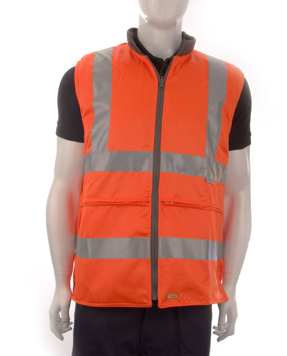 Beeswift BWENG Bodywarmer Reversible Hi Vis Orange
