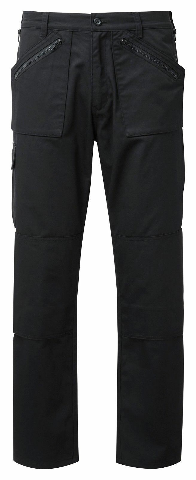 Blue Castle 909 Polycotton Knee Pad Pockets Black Action Trousers