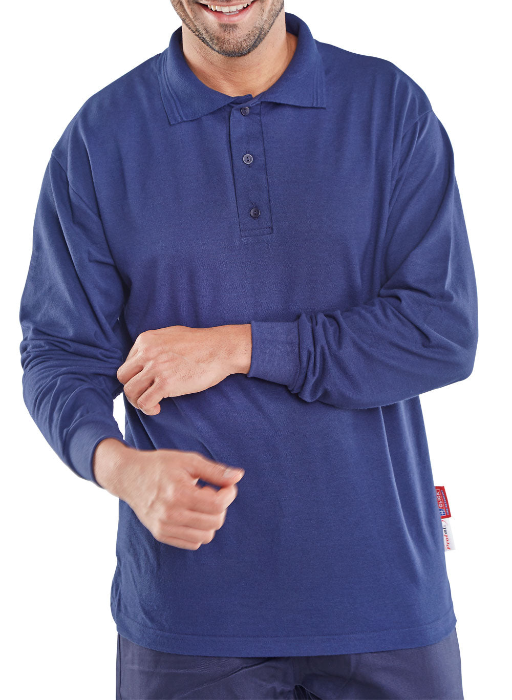 Beeswift Protex Fire Retardant Polo Long Sleeve Navy