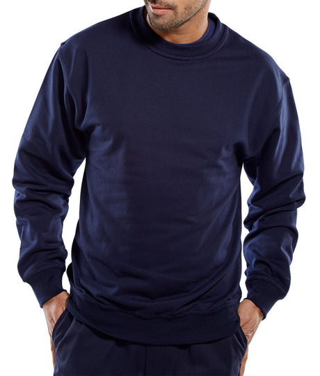Beeswift CLPCSN Men Sweatshirt Polycotton Navy Blue