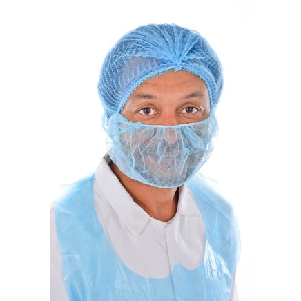 Cater Safe Disposable Beard Mask Blue, Pack of 100