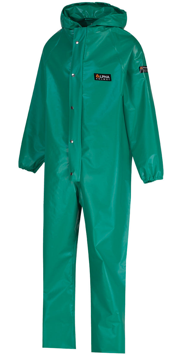 Alpha Solway Chemmaster Re-useable Chemical Coverall Green Pvc/Nylon - Cmbh-Ew