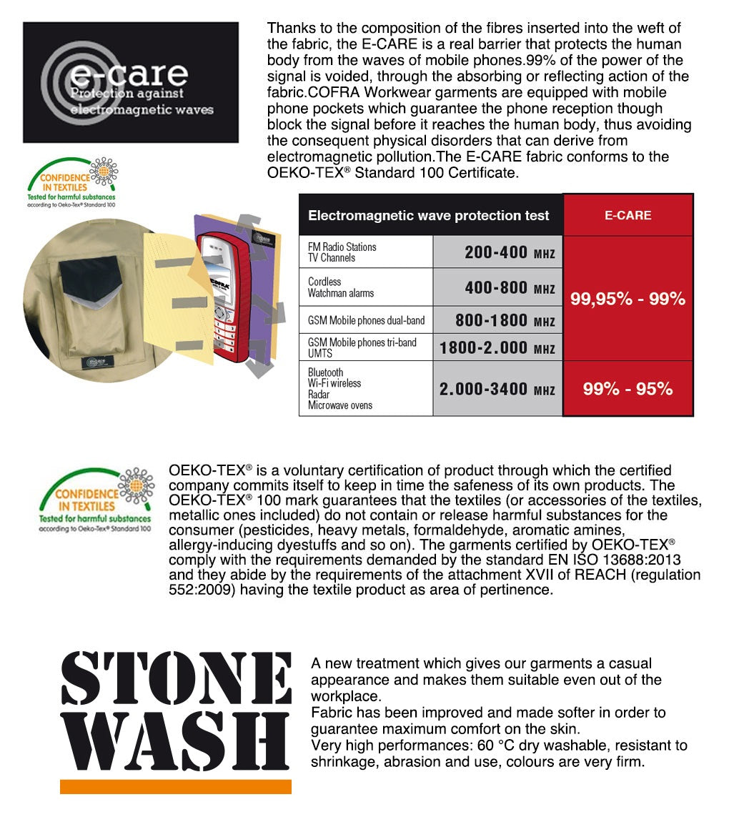 Cofra Workmaster V011 Cordura Non Metal Detectable Jacket