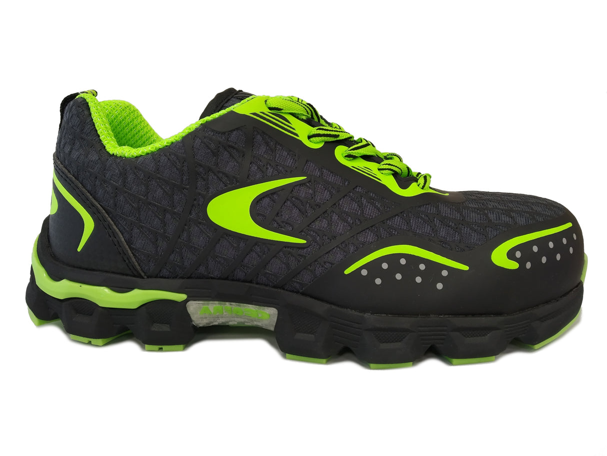 Cofra Low Kick Safety Trainer Shoes Breathable Mesh Upper Aluminium Toe Cap S1+P SRC