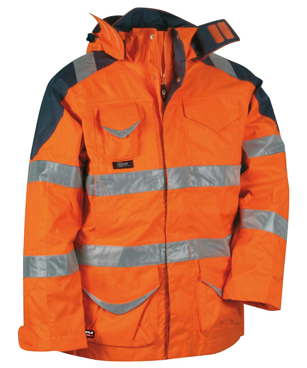 Cofra Protection Men Hi Vis Jacket Waterproof 4 in 1 Parka Orange V024-0-01
