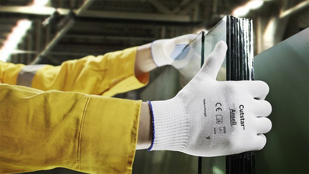 Ansell Cutstar Knitted Cut 4 Resistant Gloves PVC Dots Size 8 Pack of 12