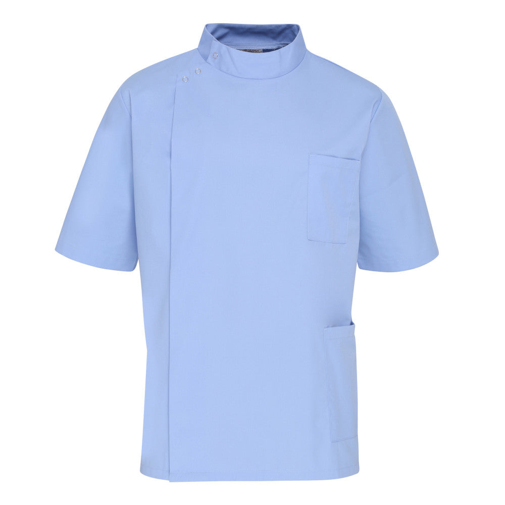 Di Bianco DB35400 Dentist Healthcare Tunic Short Sleeve Shoulder Studs Blue XL