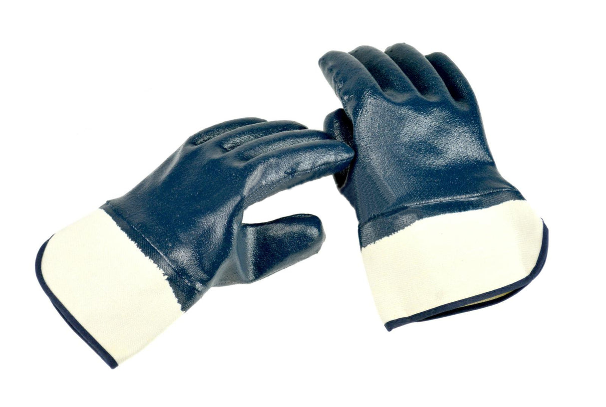 OptiPro N693 Nitrile Fully Dipped Open Cuffs Heavy Duty Work Gloves