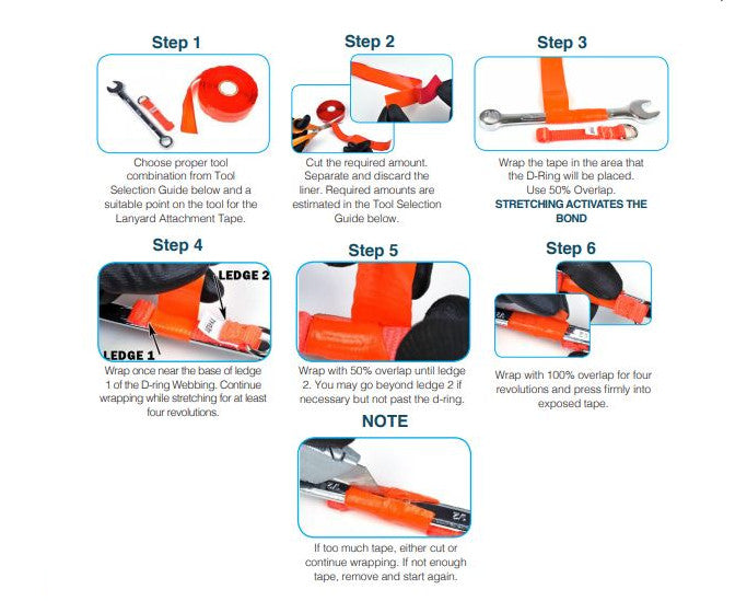 Ty-Flot DRHDOR Heavy Duty Webbing And D-Ring Lanyard Attachment Orange, Package Of 25