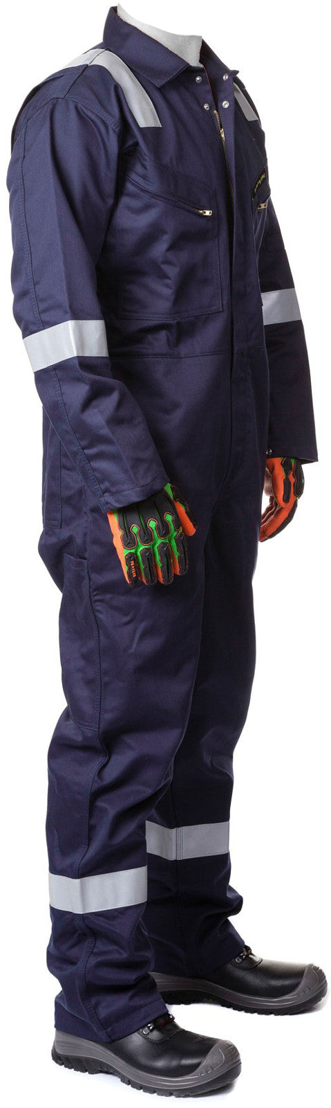 Dickies FR5402 Firechief Hi Vis Flame Retardant Coverall Navy Offshore Boiler Suit