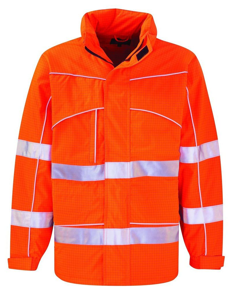 Dickies SA22100 High Visibility Flame Retardant Hooded Orange Work FR Jacket, Size - Medium