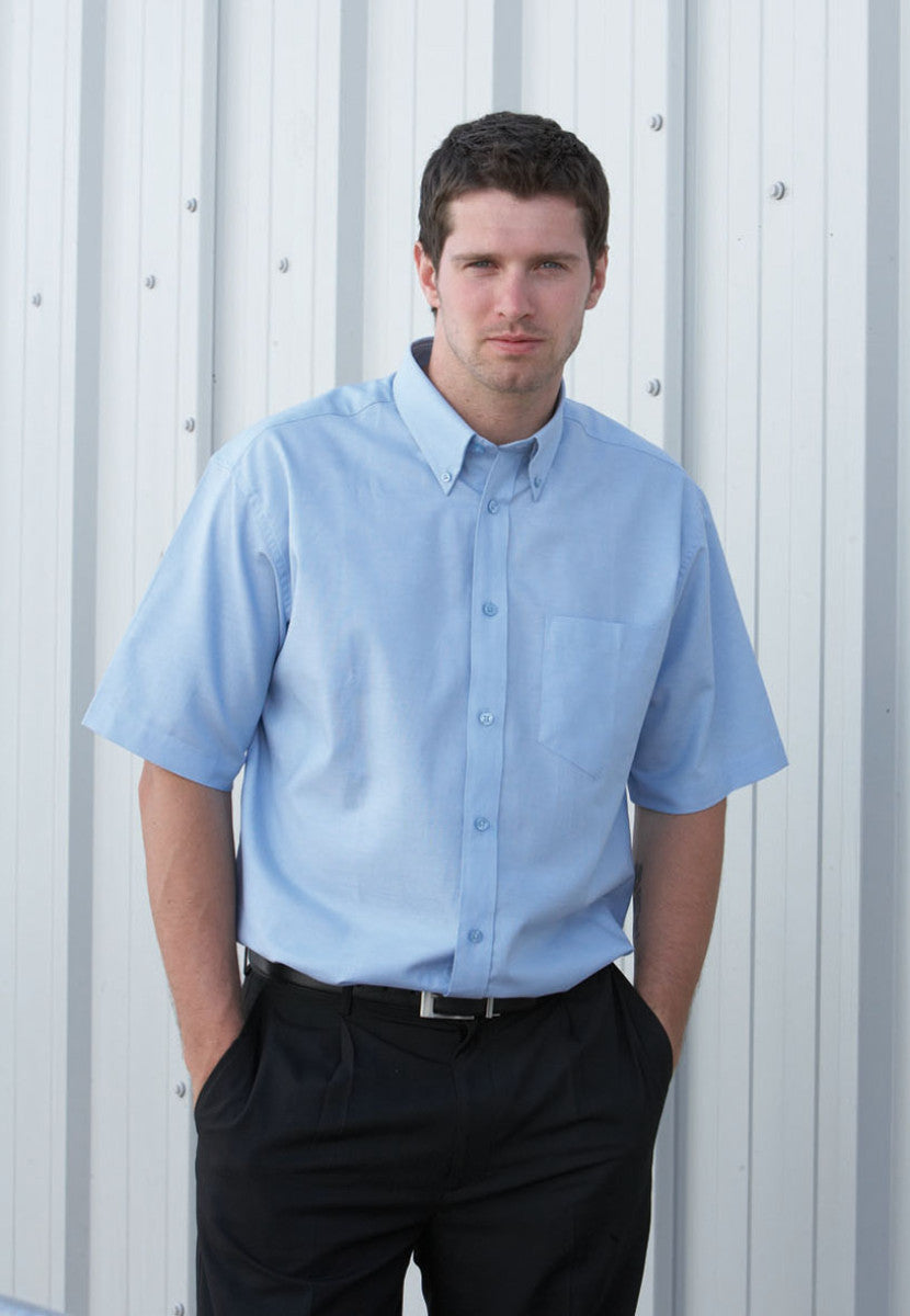 Dickies SH64250 Men Short Sleeve Oxford Shirt Blue