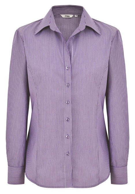 Disley L146 Ailish Ladies Long Sleeve Lilac Blouse, Size - 20