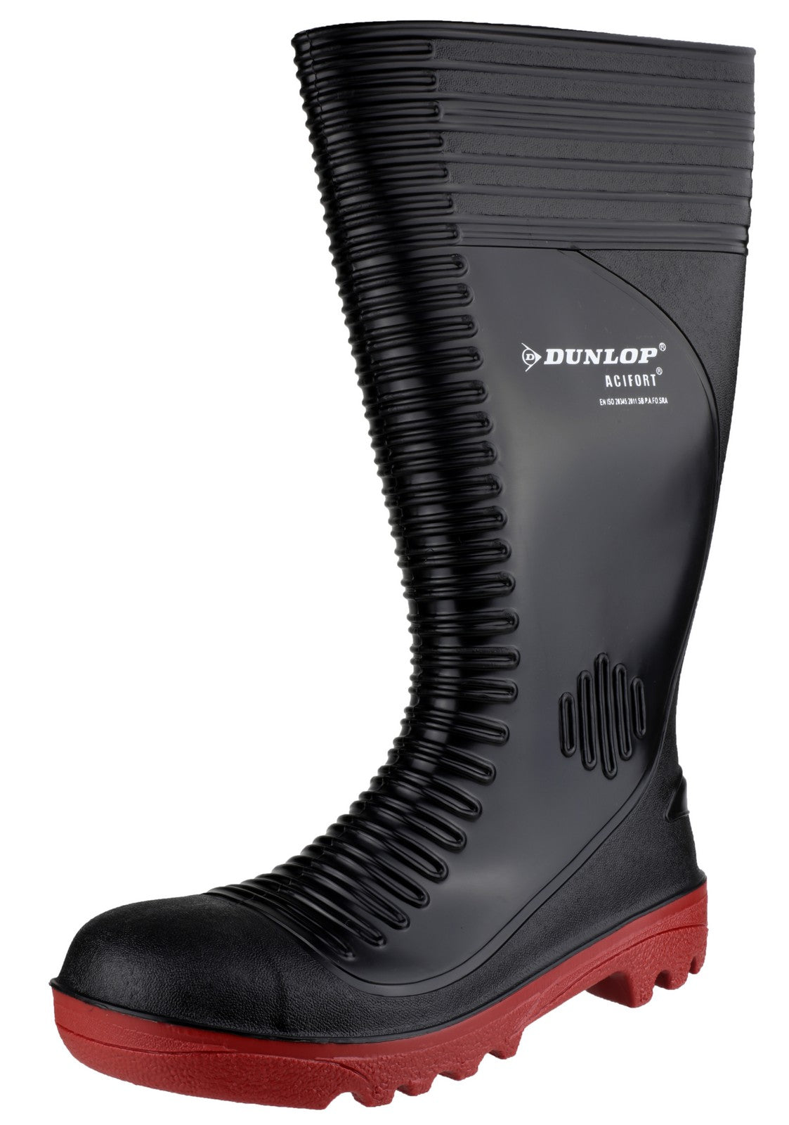 Dunlop Acifort A252931 Steel Toe Caps Ribbed SB-P Full Safety Wellingtons