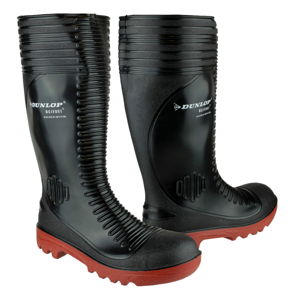 Dunlop Acifort A252931 Steel Toe Caps Ribbed SB-P Full Safety Wellingtons