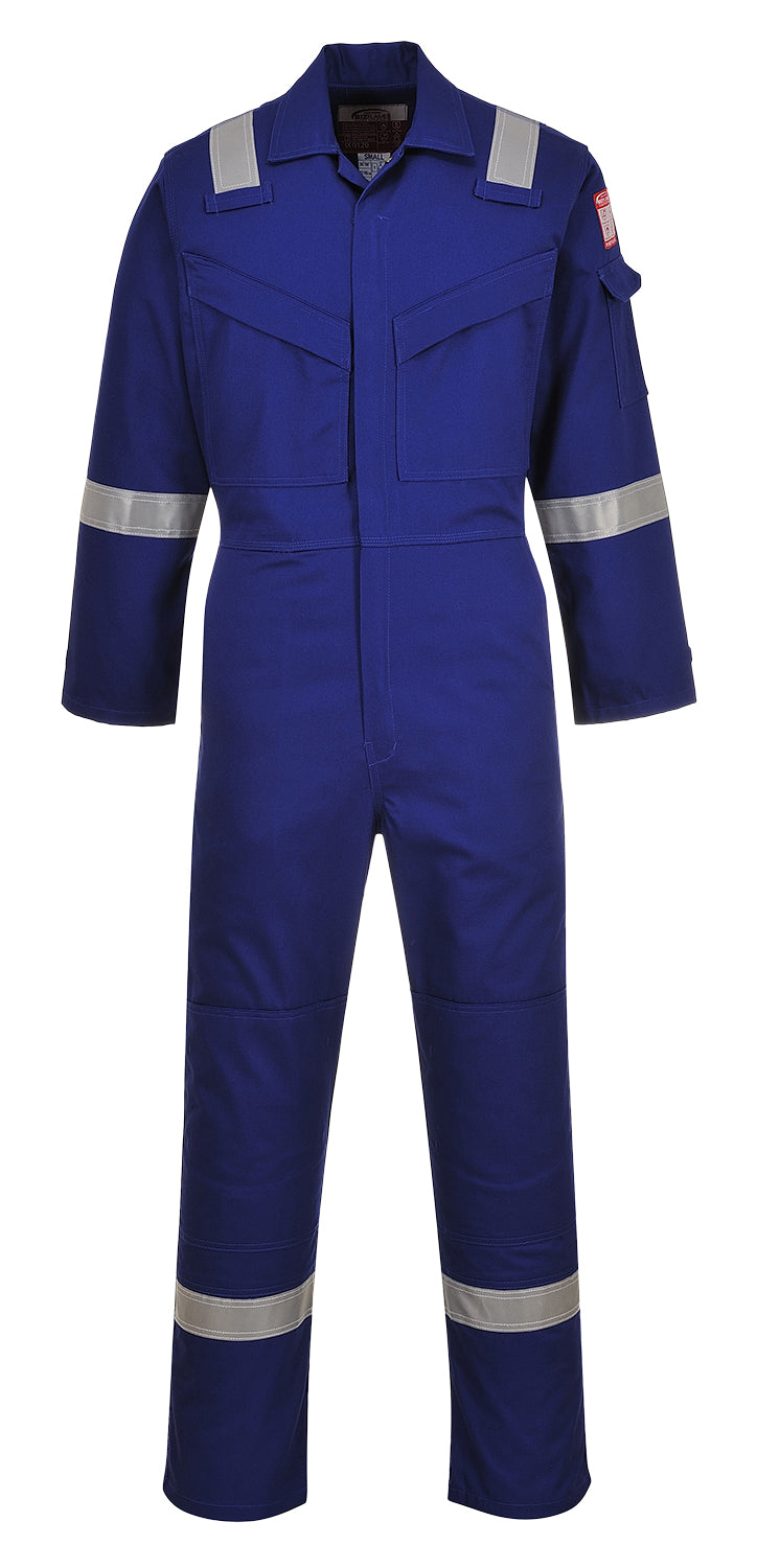 Portwest FR50 Men's FR Coverall Flame Retardant Hi Vis Antistatic 350gsm Royal Blue
