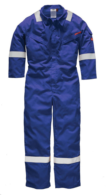 Dickies FR5401 Lightweight Pyrovatex FR Coverall Hi Vis Royal Blue Size 42